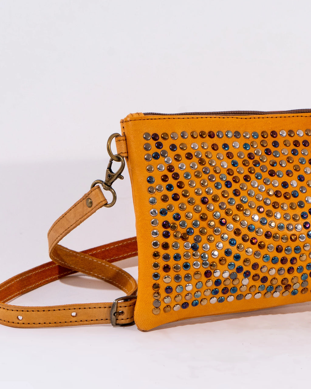Natural Leather Mini Crossbody Bag