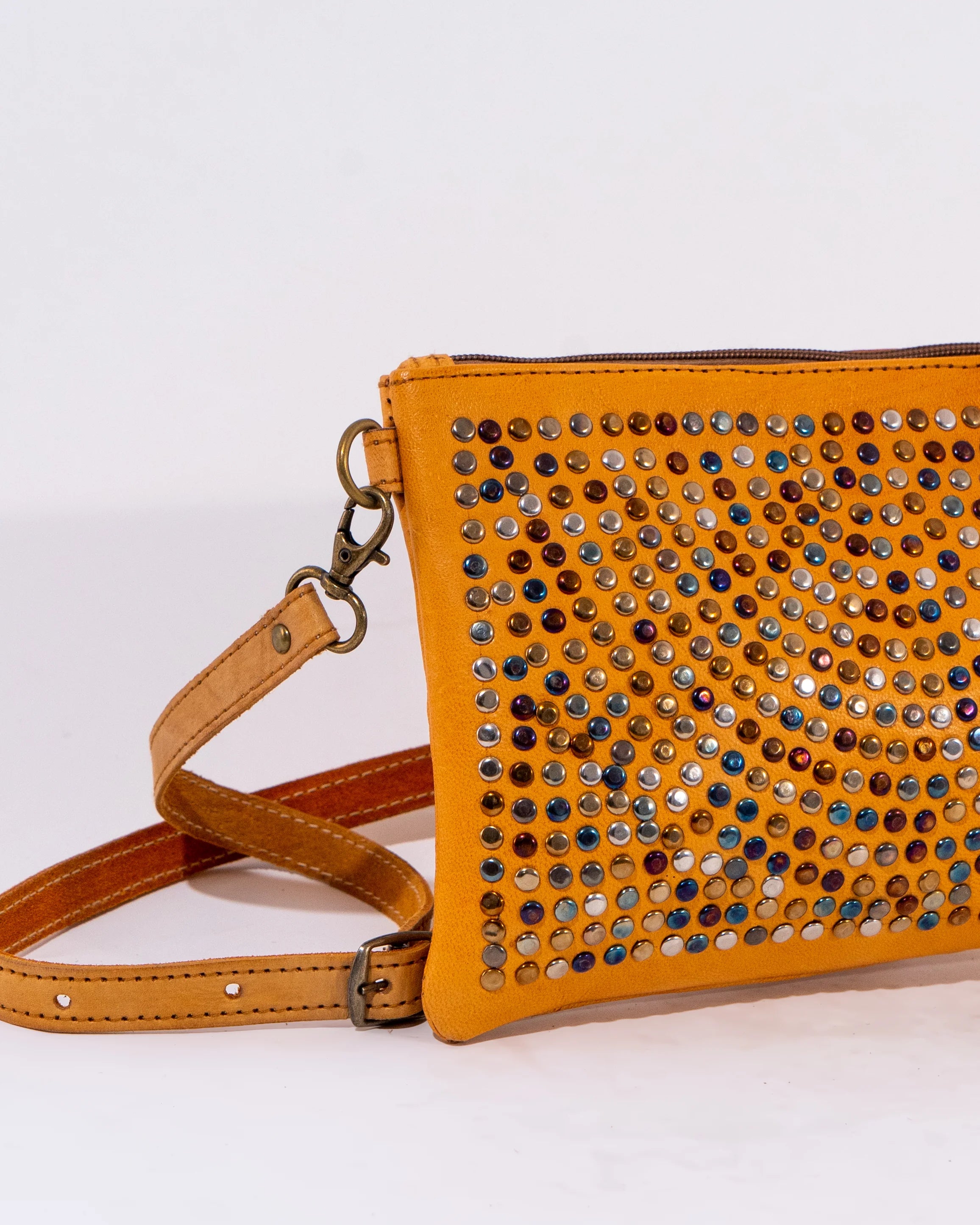 Natural Leather Mini Crossbody Bag
