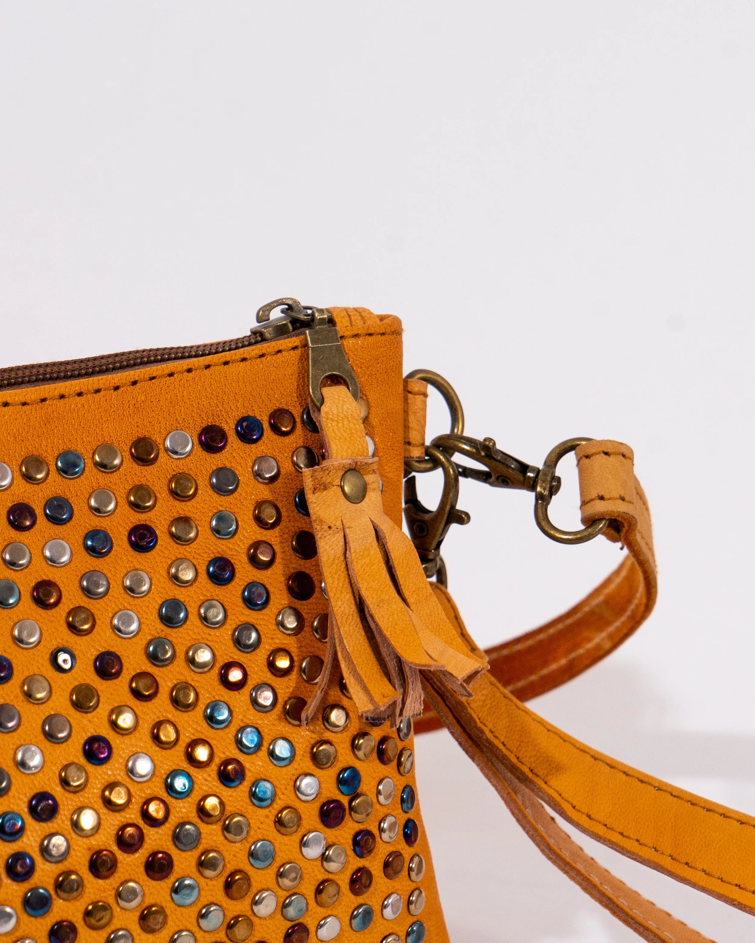 Natural Leather Mini Crossbody Bag