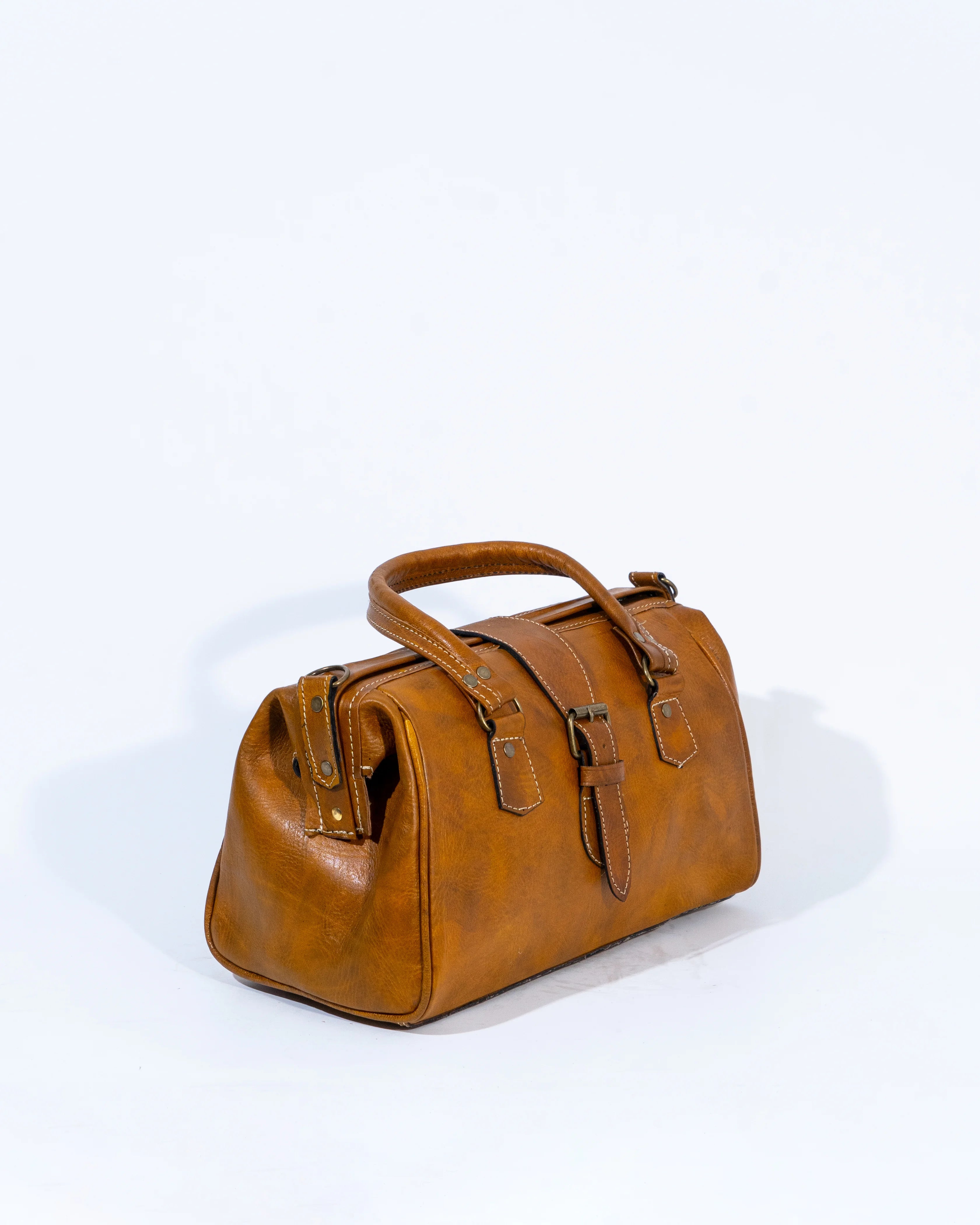 Tan Leather Satchel Bag