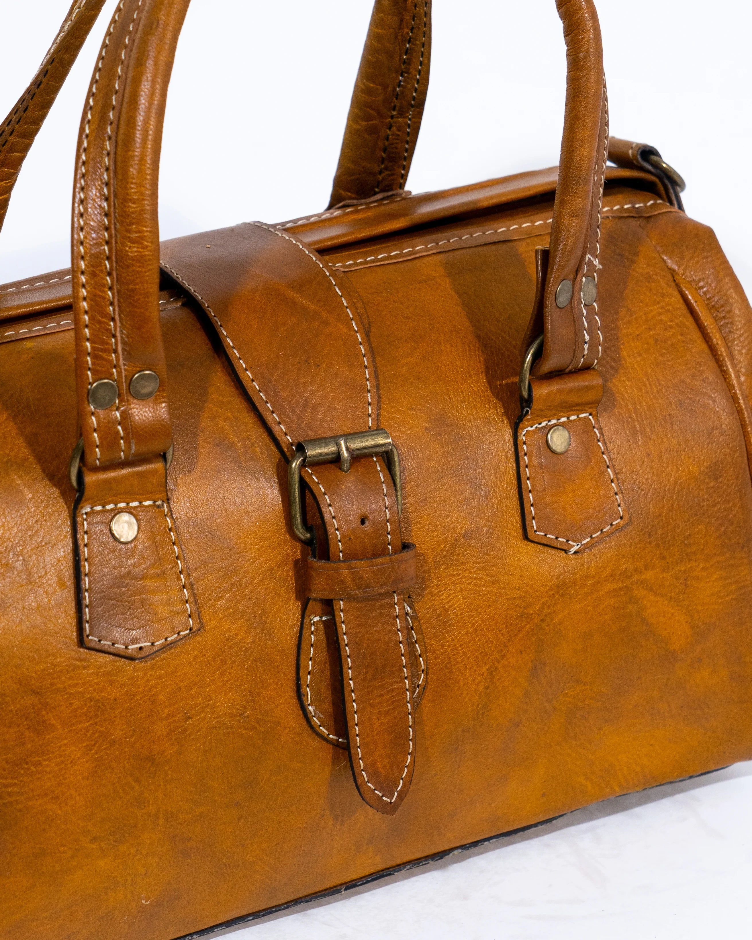 Tan Leather Satchel Bag