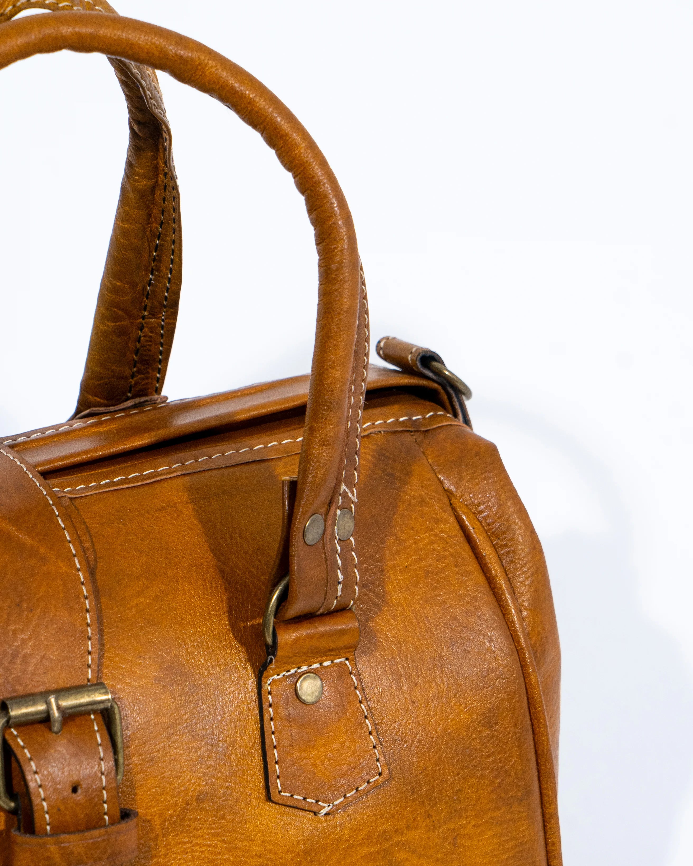 Tan Leather Satchel Bag