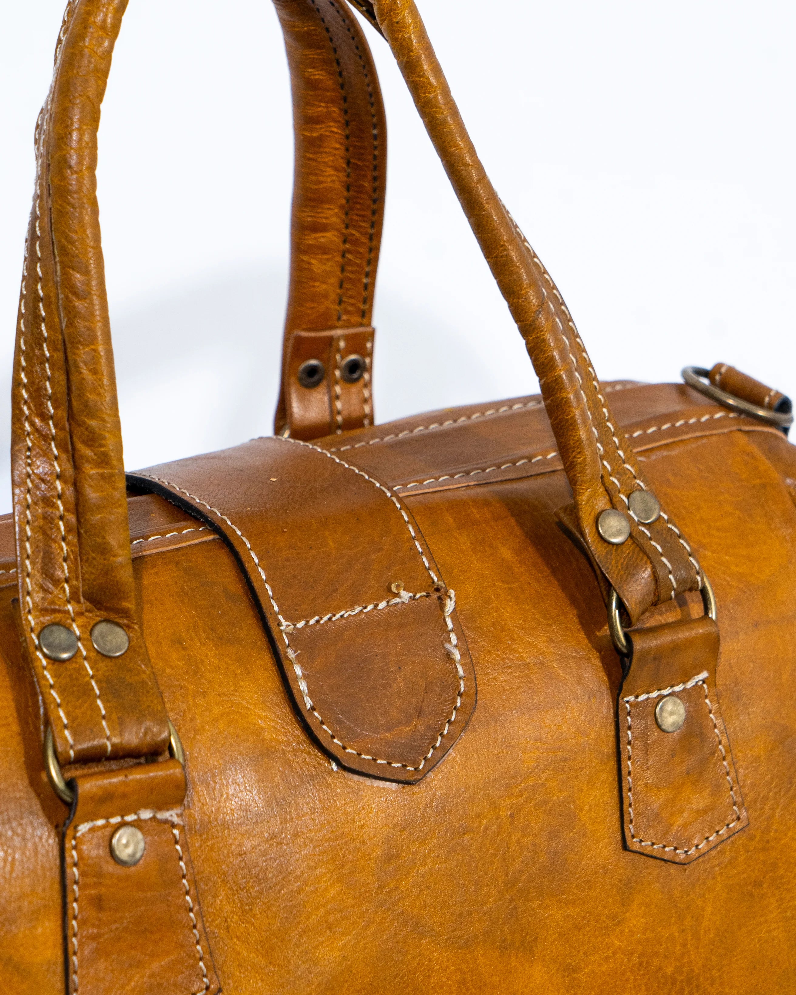 Tan Leather Satchel Bag