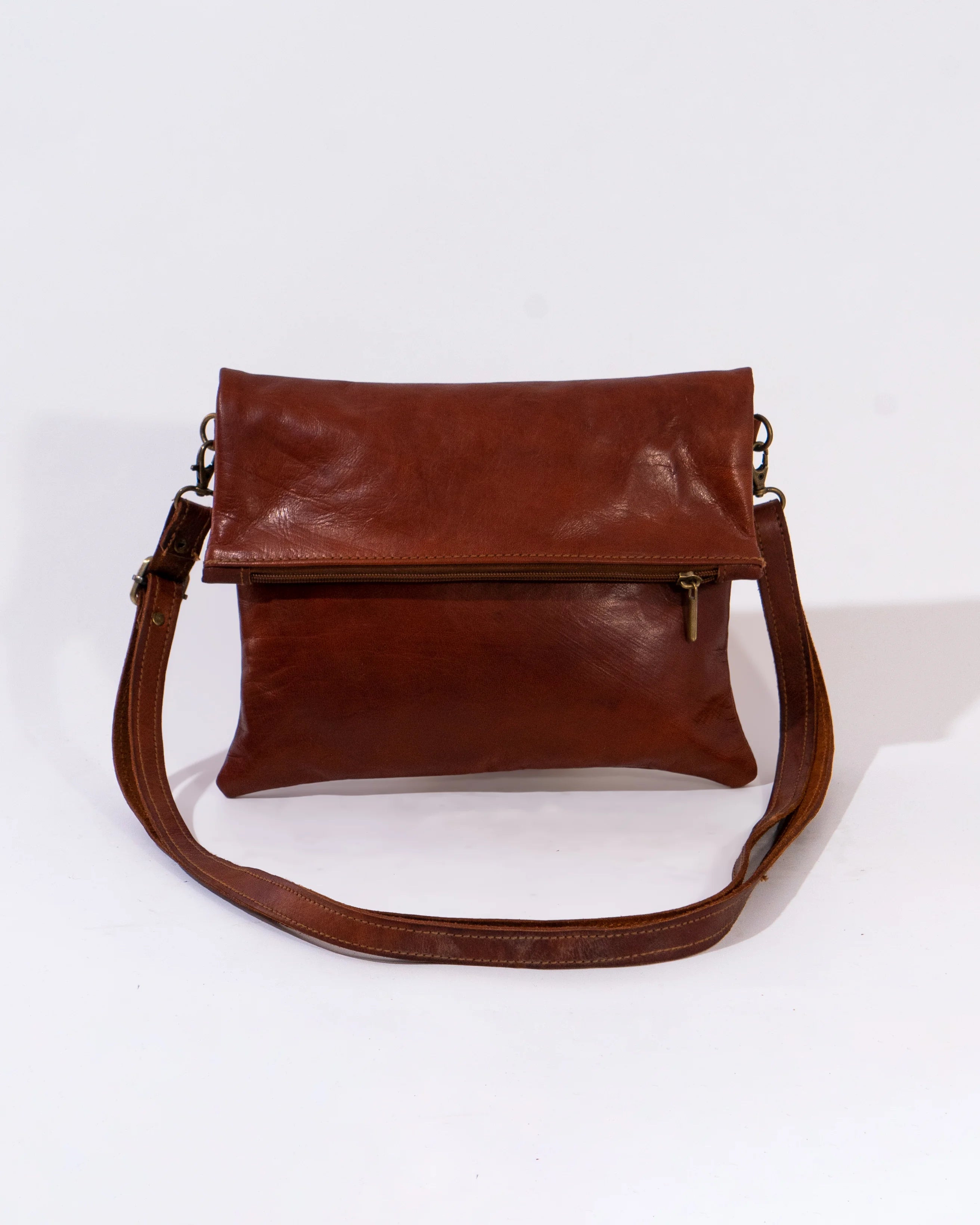 Brown Leather Shoulder Bag