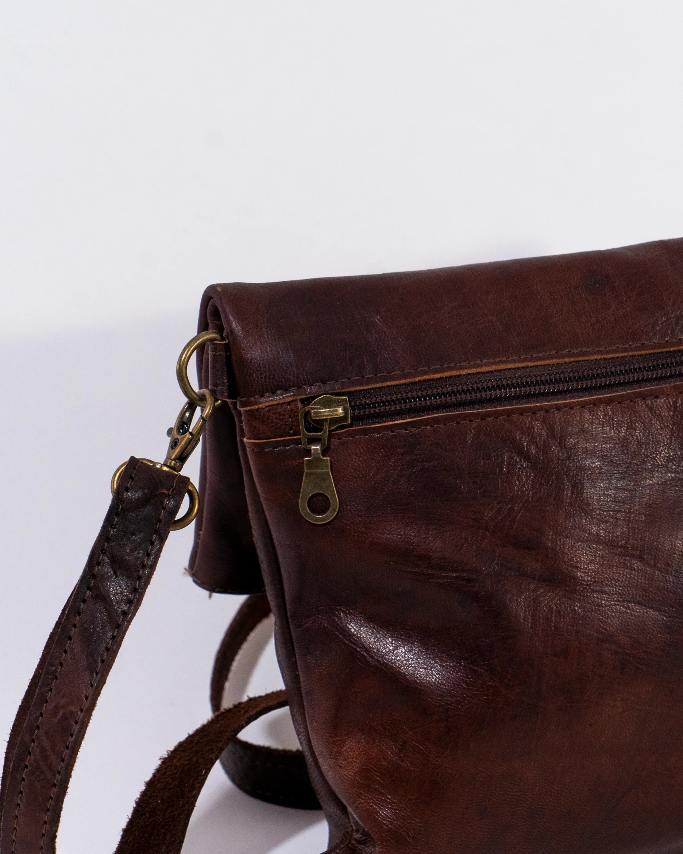 Brown Leather Shoulder Bag