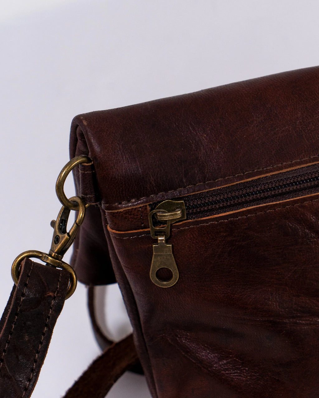 Brown Leather Shoulder Bag