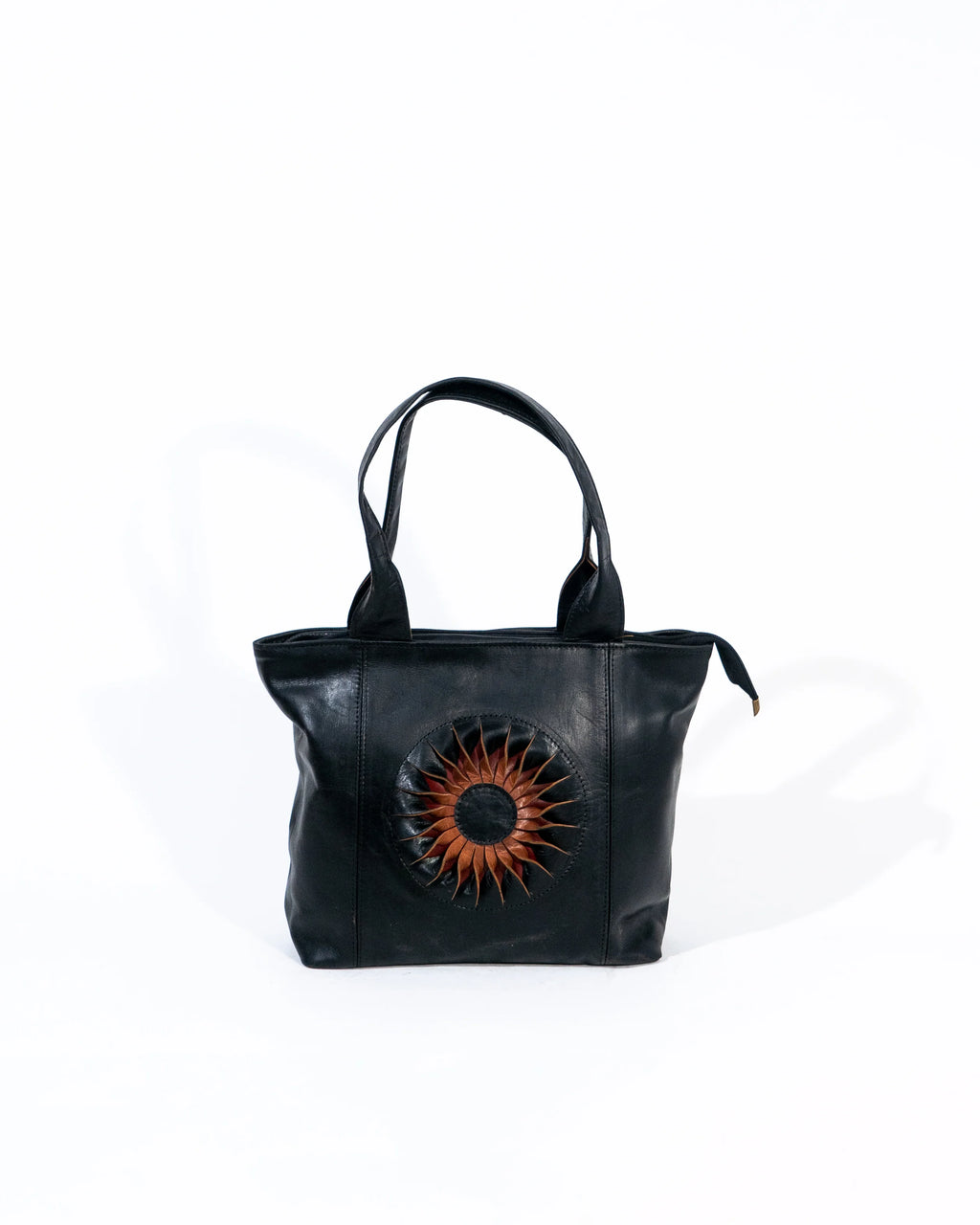 Black Leather Tote Bag