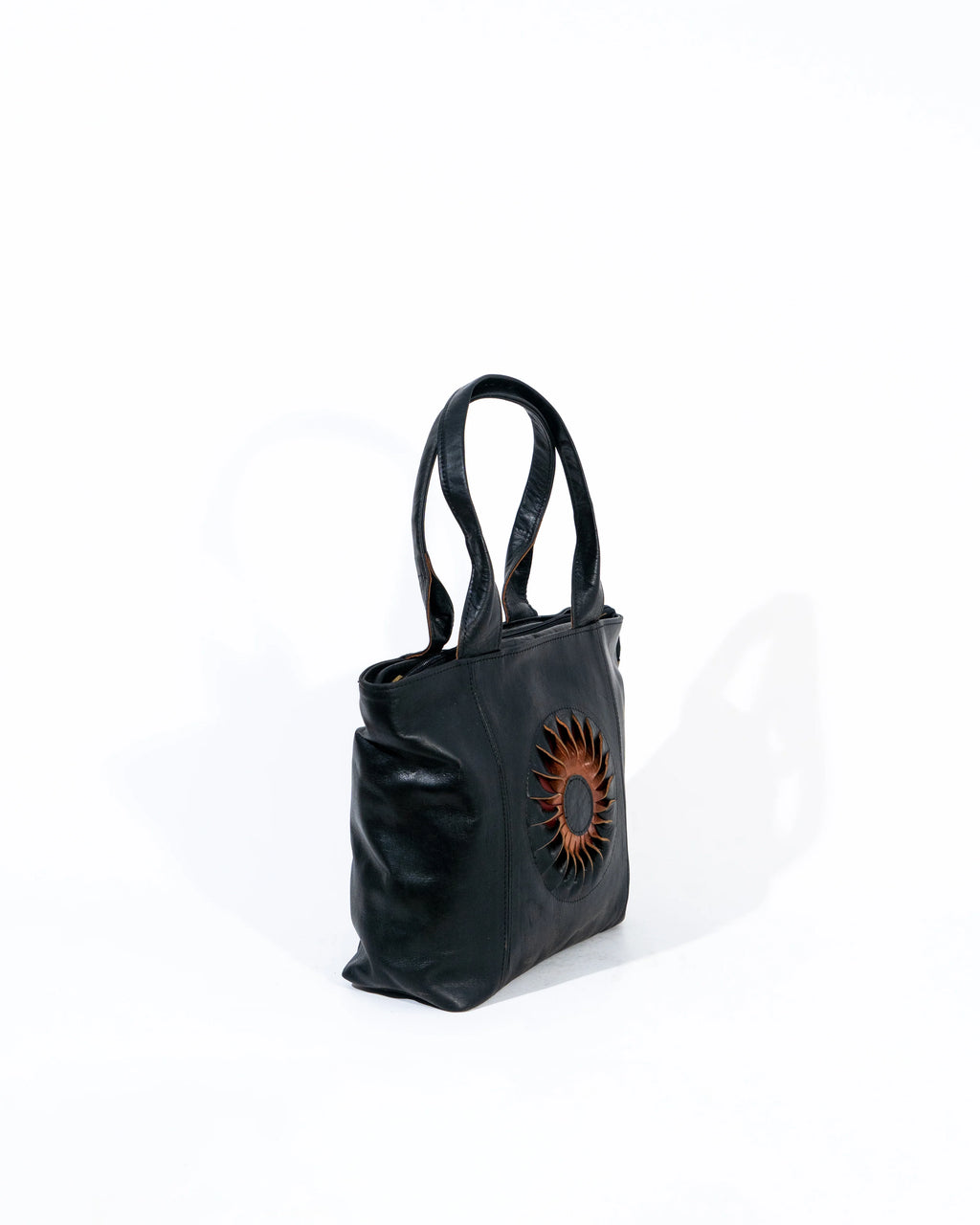 Black Leather Tote Bag