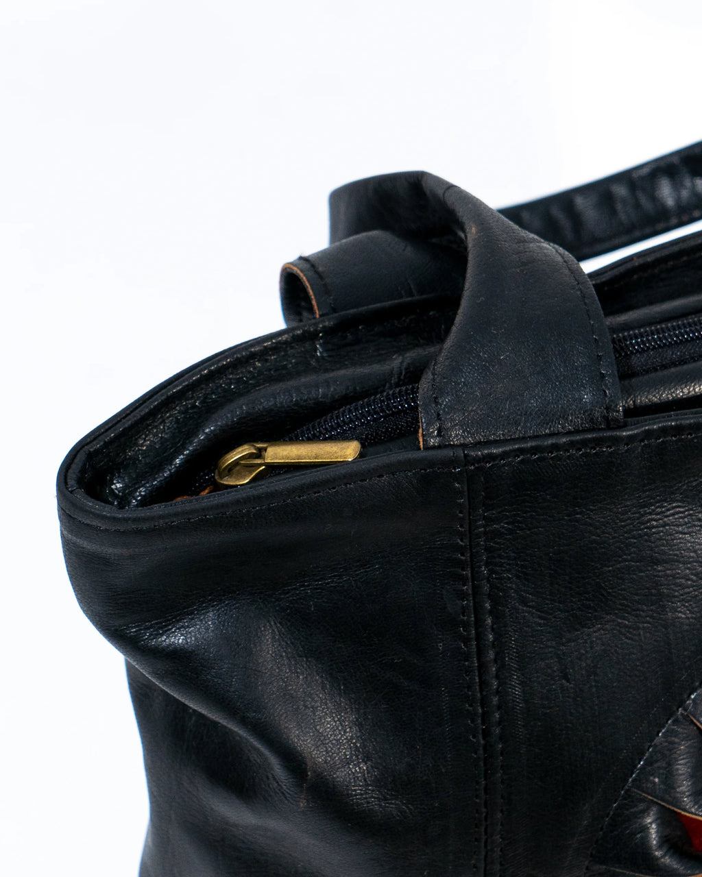 Black Leather Tote Bag