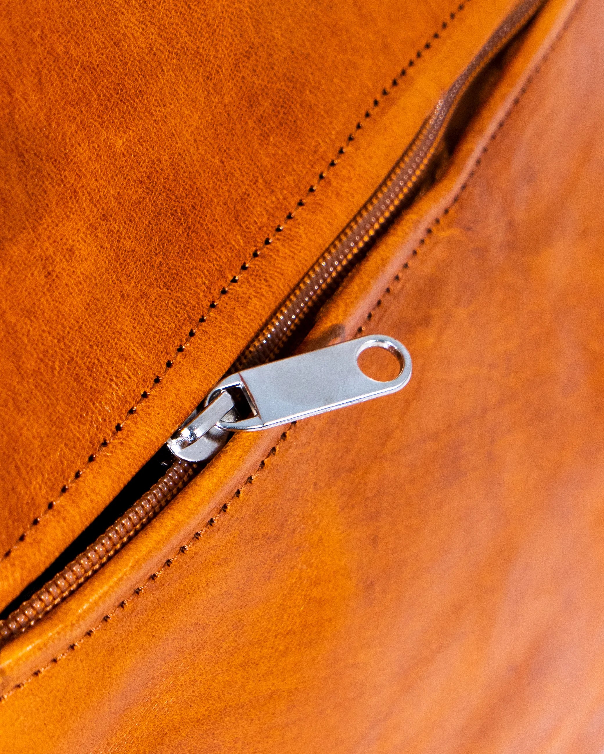 Tan Leather Studded Tote Bag