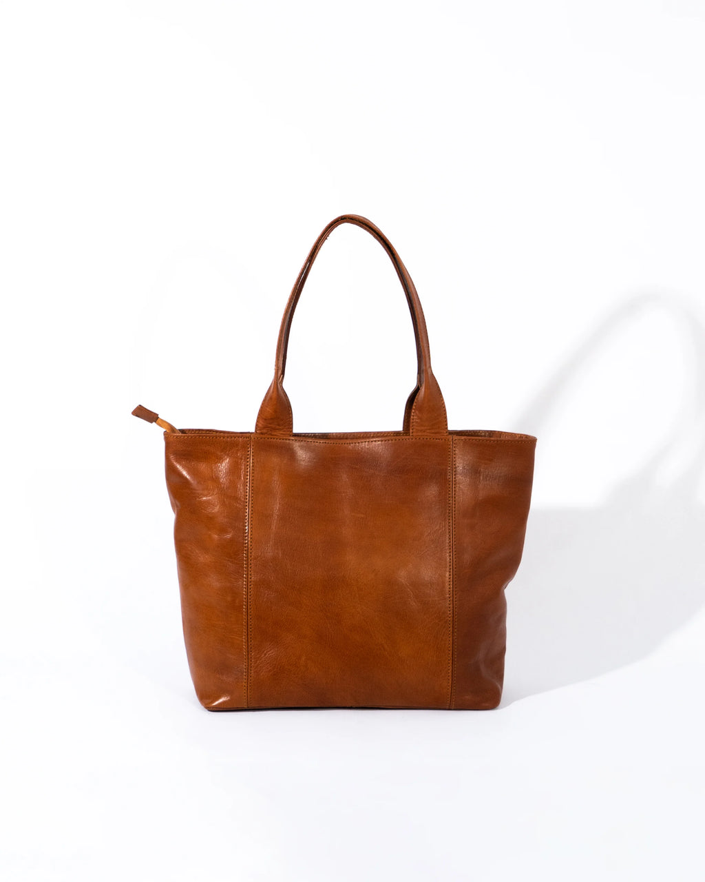 Tan Leather Large Tote Bag