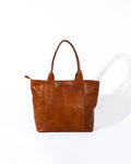 Tan Leather Large Tote Bag
