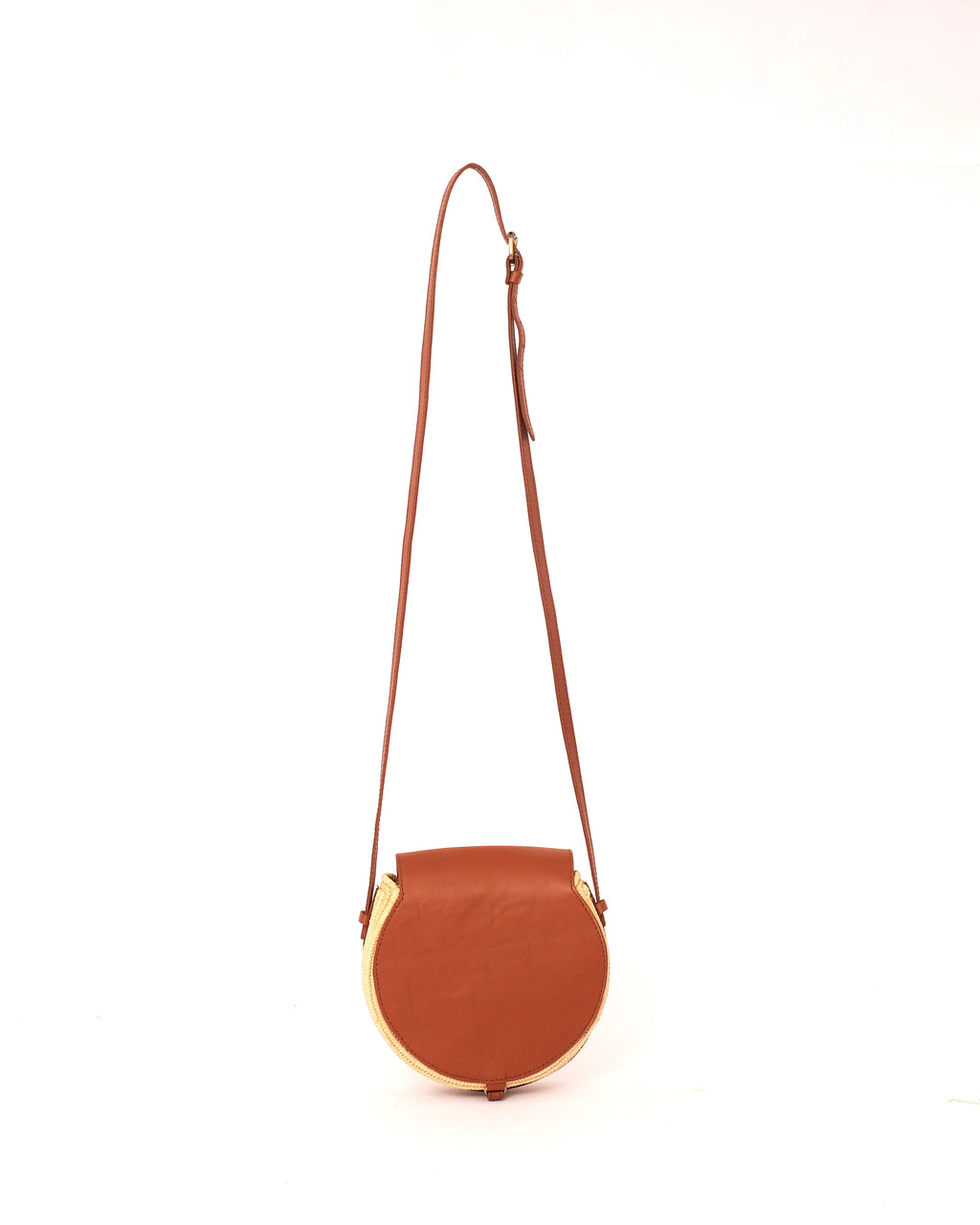 Mini Rounded Raffia Crossbody Bag