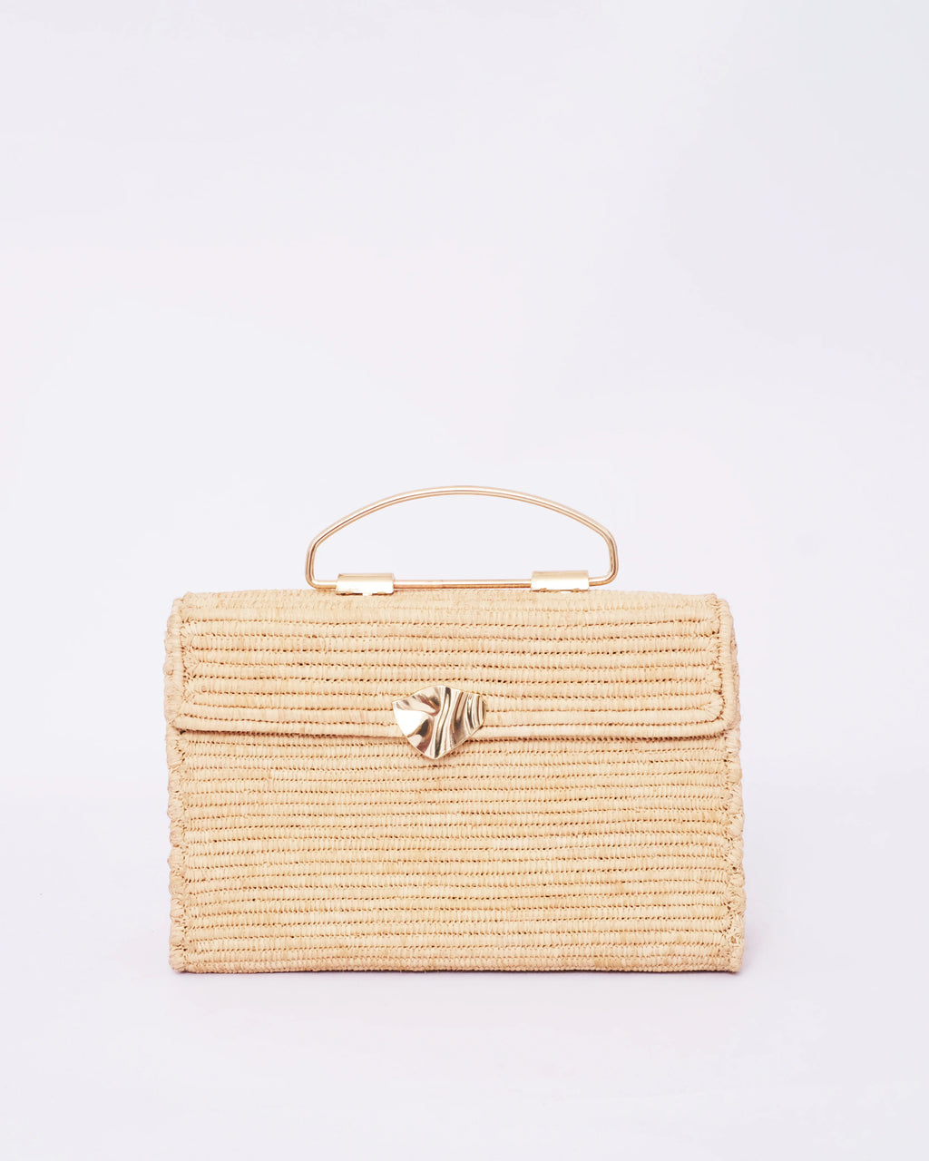 Raffia Box Clutch