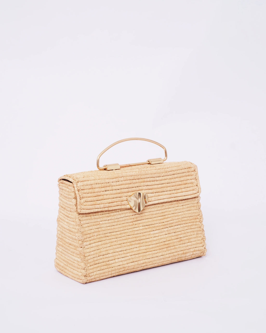 Raffia Box Clutch