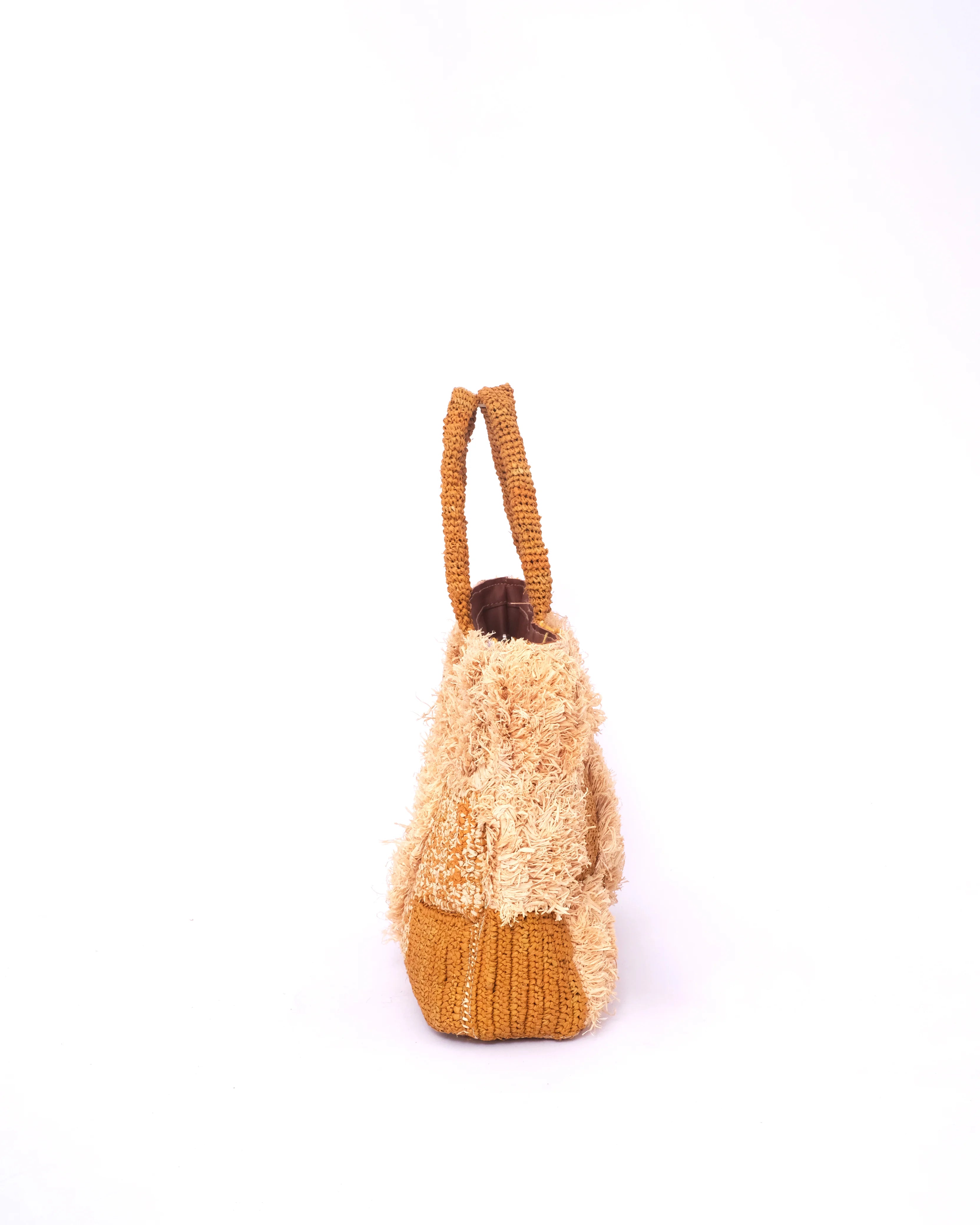 Raffia Checker Handbag