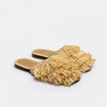 Mules en raphia naturel pour femme