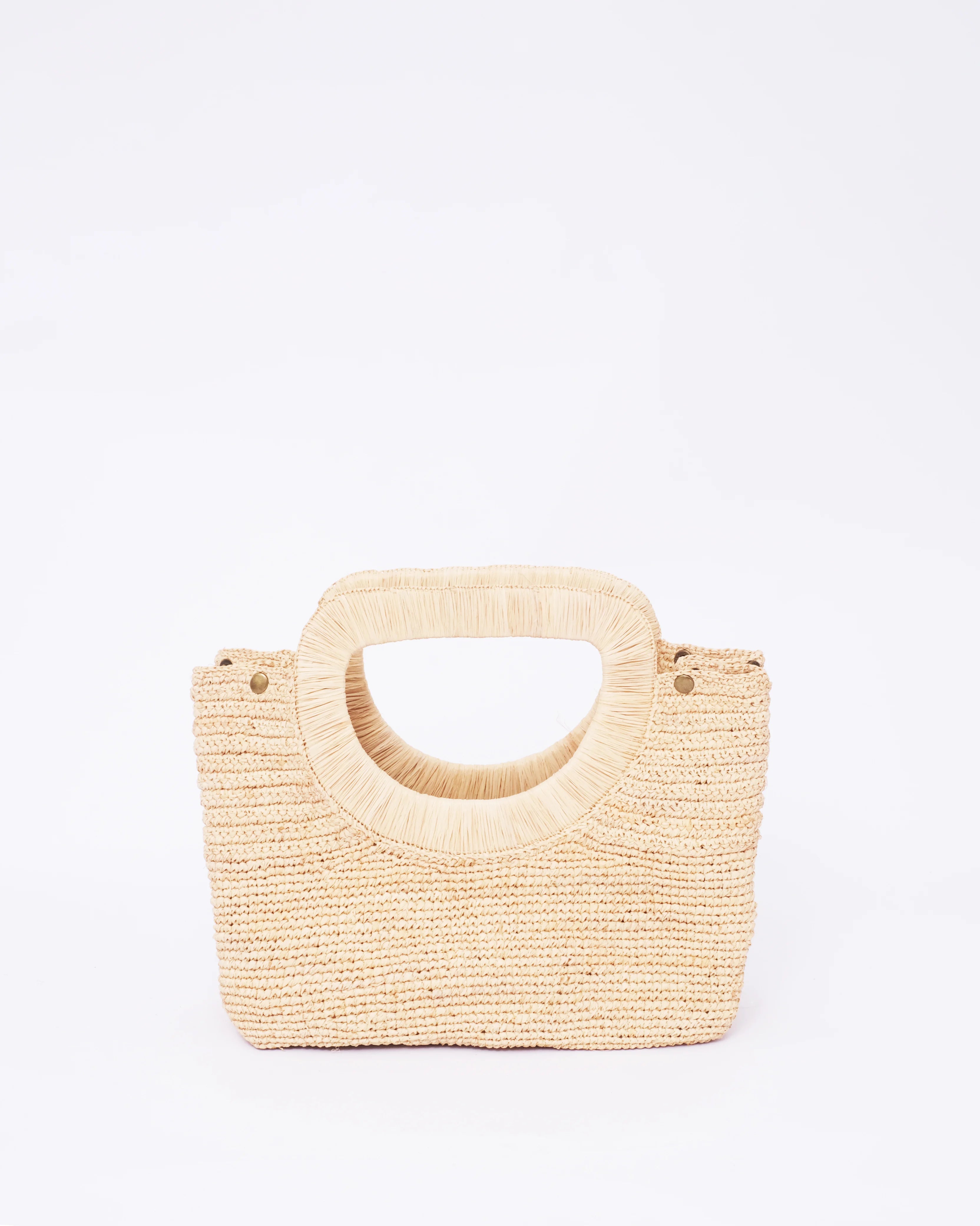 Raffia Market Tote — Arch Handles