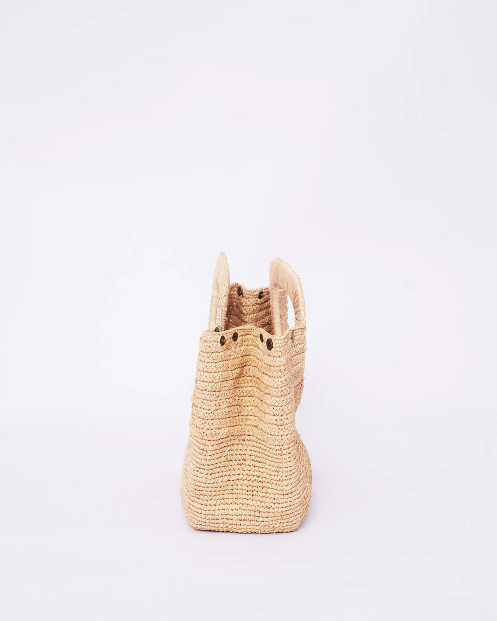 Raffia Market Tote — Arch Handles