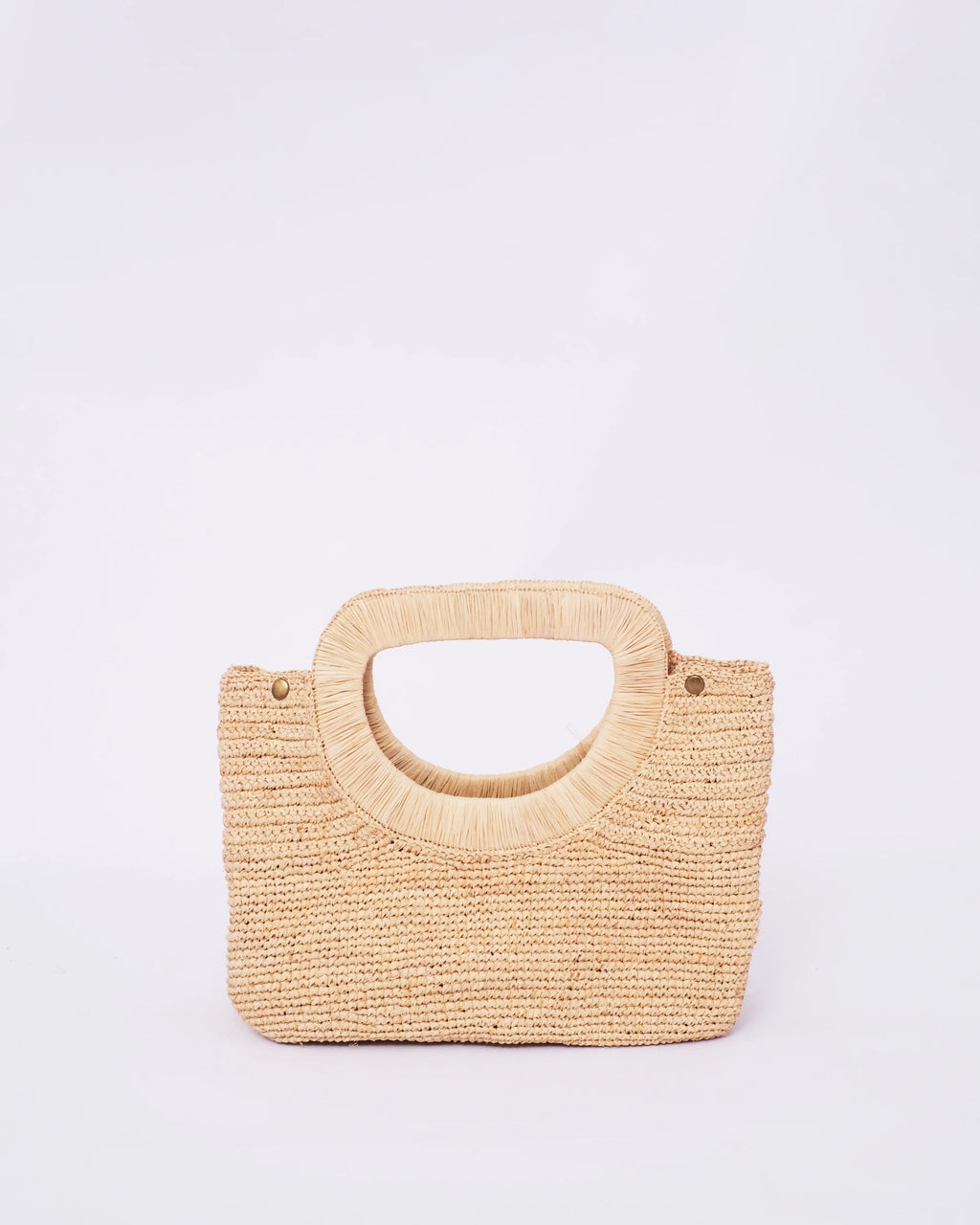Raffia Market Tote — Arch Handles