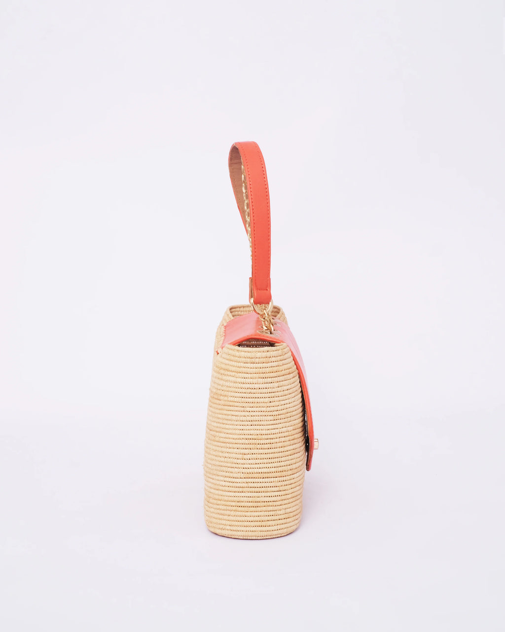 Raffia Handbag Bag With Chain Strap