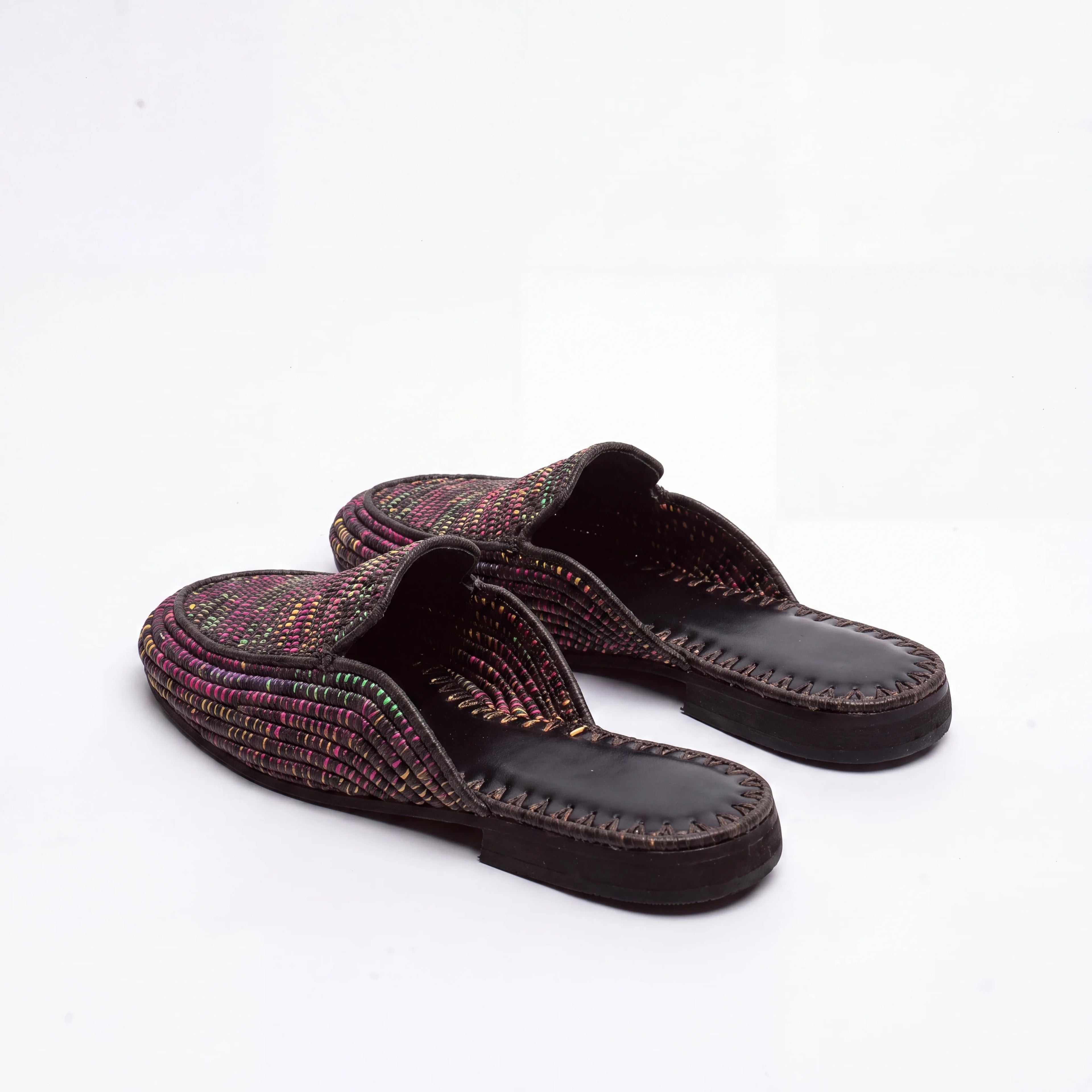 Raffia Slip-on Footwear Multicolor