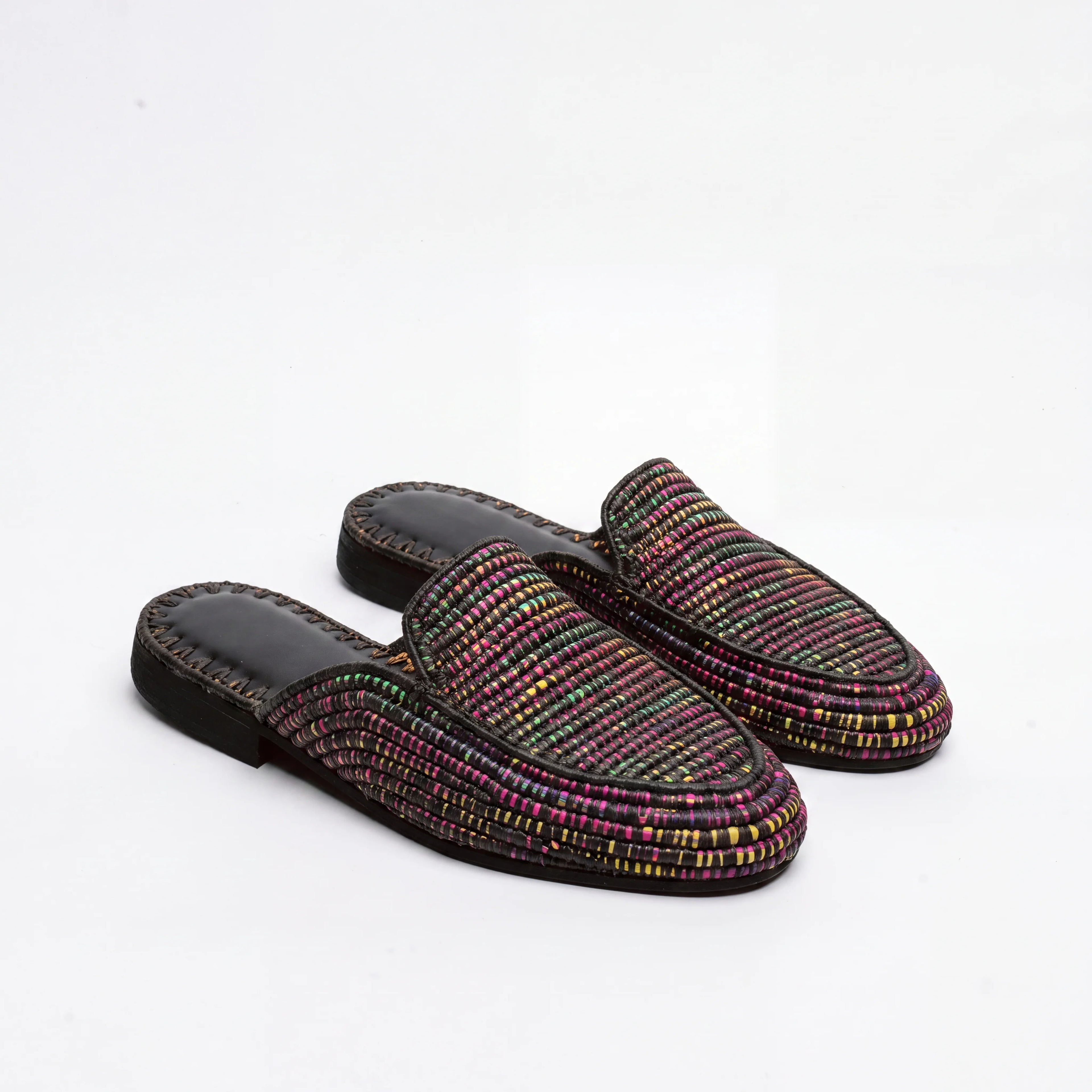 Raffia Slip-on Footwear Multicolor