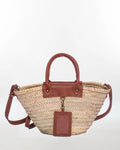 Hand-Woven Straw Bag With Card Holder
