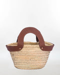 Arch Handle Straw Basket Bag