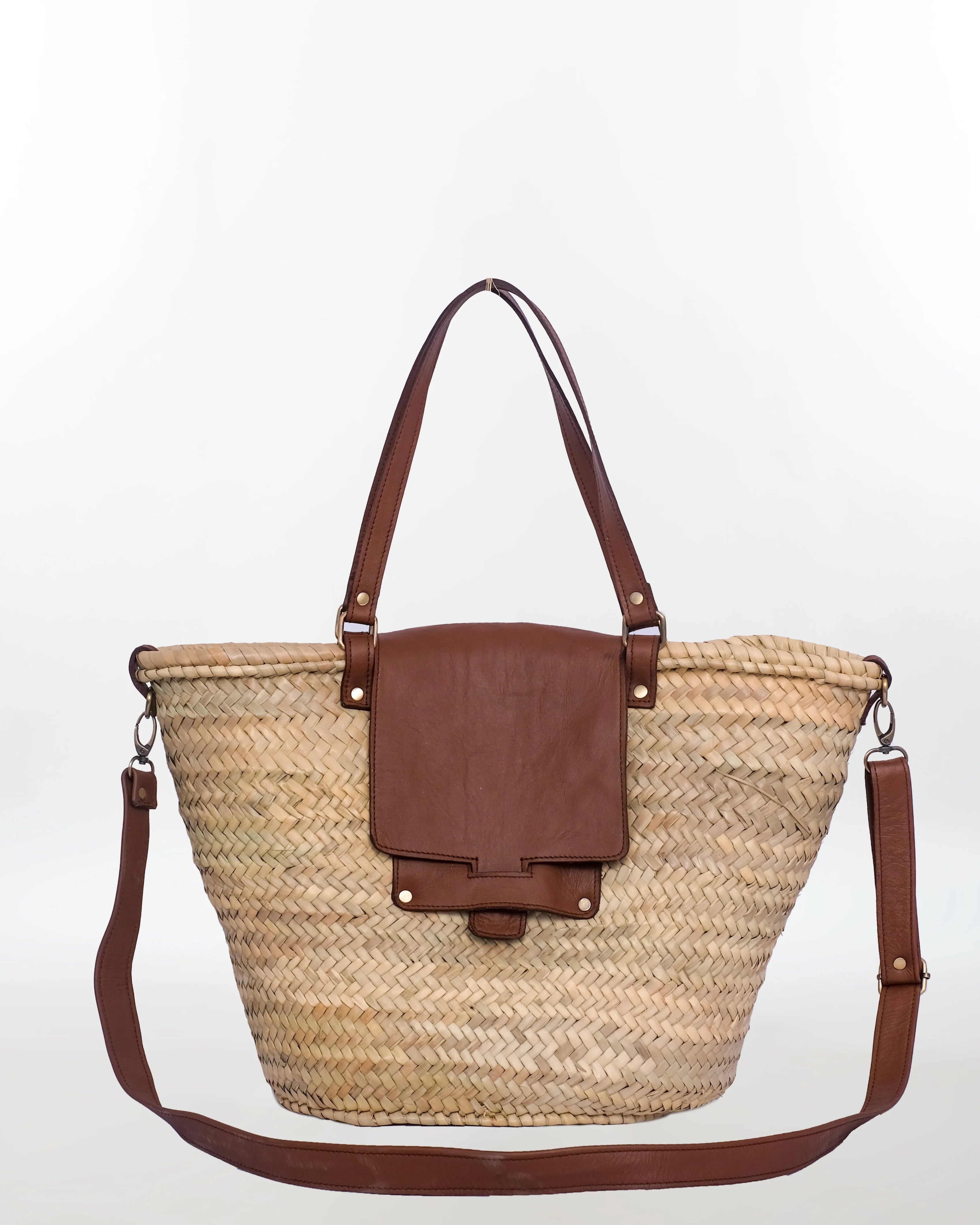 Hand-Woven Straw Tote Bag