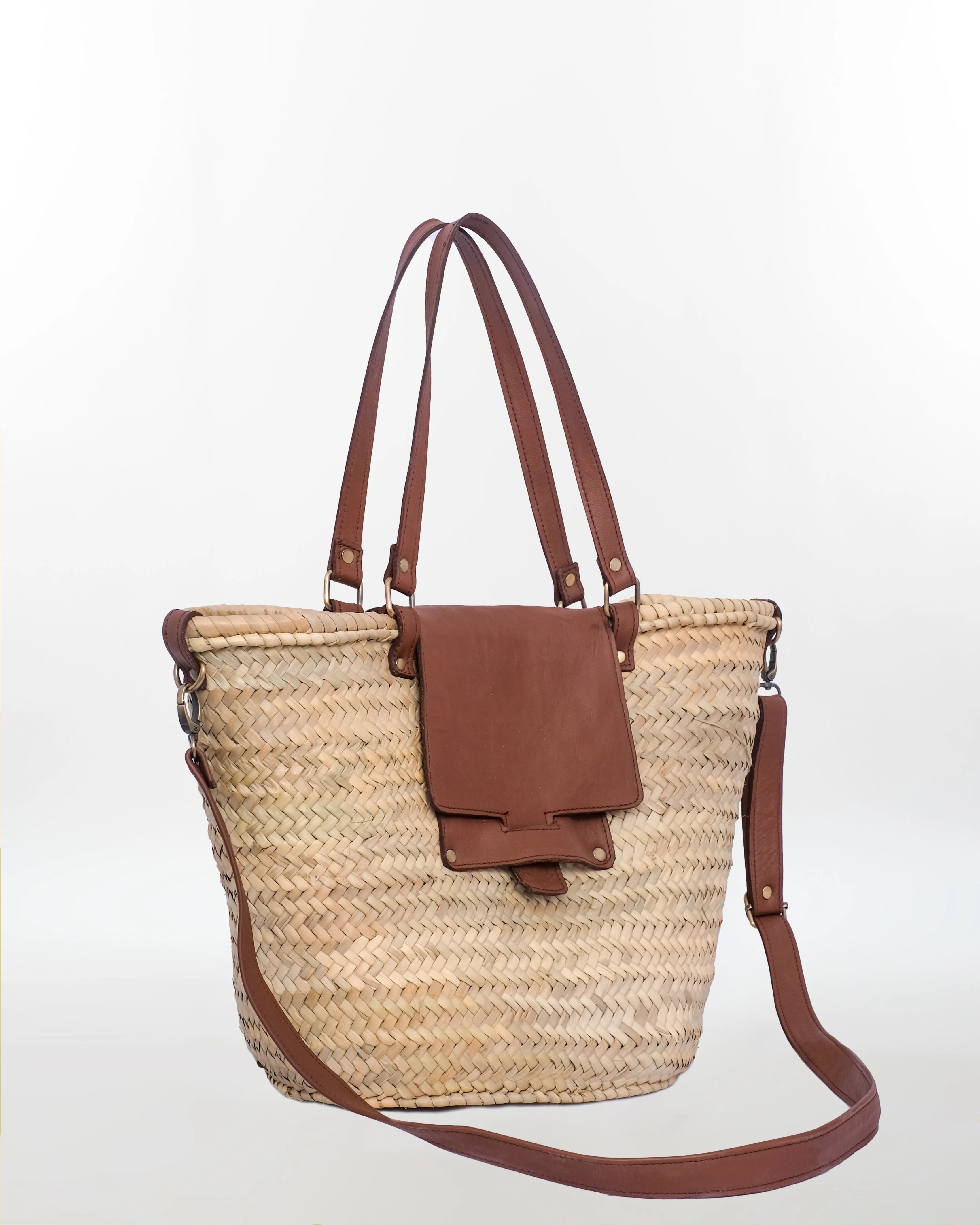 Hand-Woven Straw Tote Bag