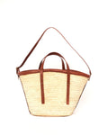 Straw Tote Bag with Crossbody Strap