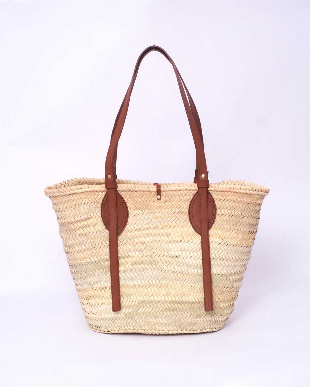 Oval Ring Straw Tote Bag