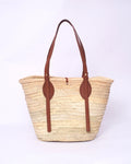 Oval Ring Straw Tote Bag