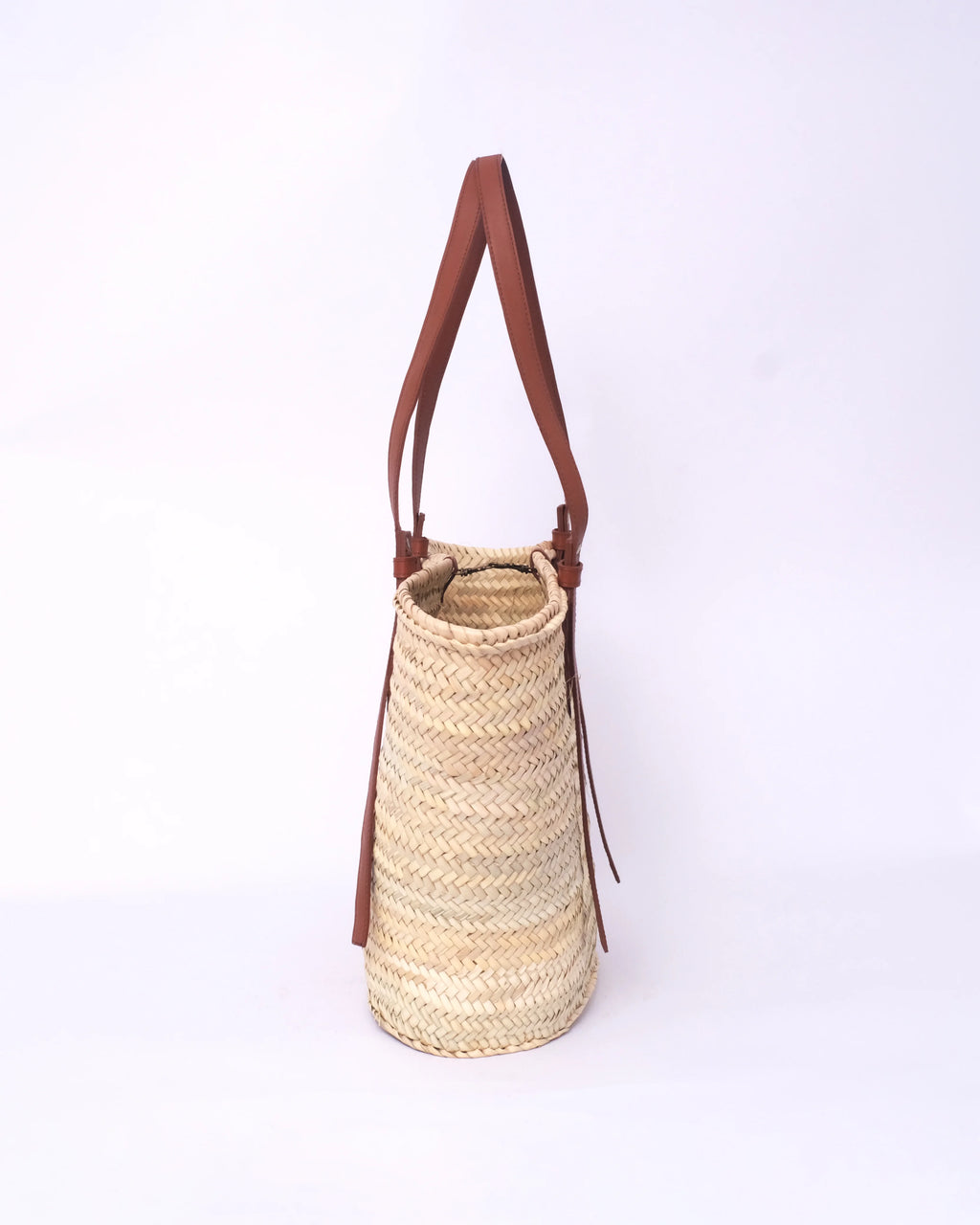 Oval Ring Straw Tote Bag