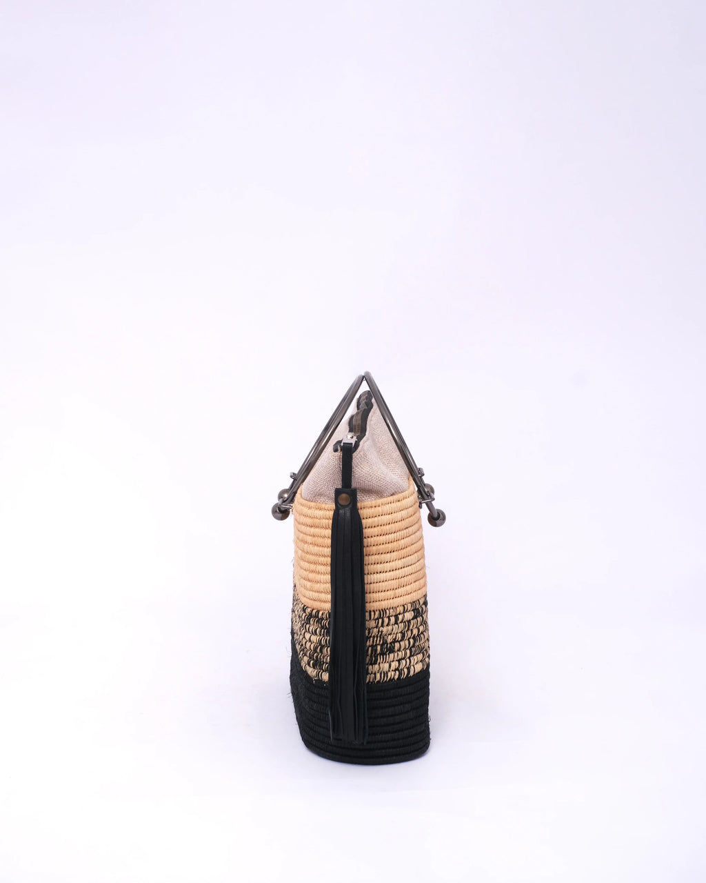 Stripe Raffia Tote Bag