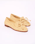 Women's Designer Raffia Shoes in Beige