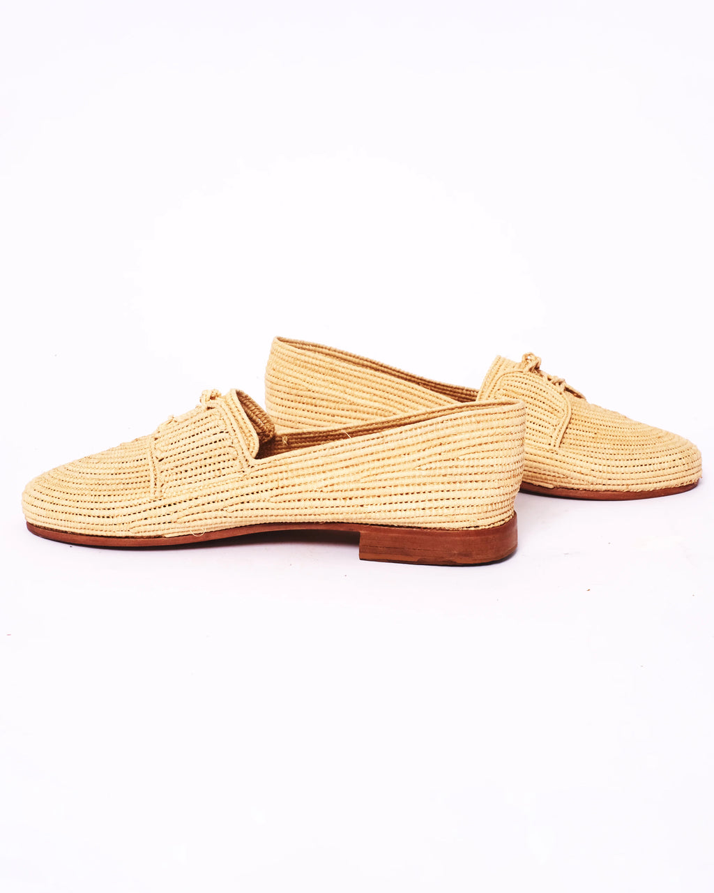 Women's Raffia Loafers in Tan