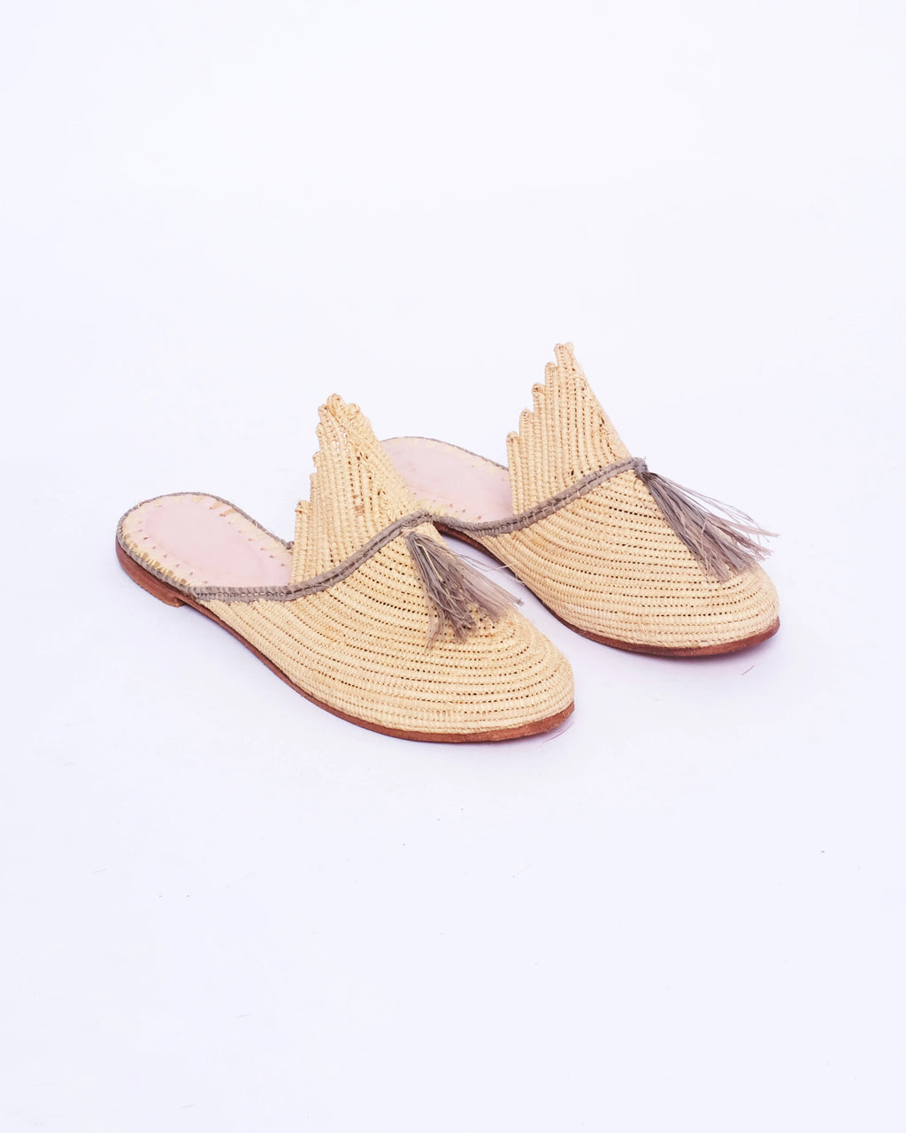 Women's Raffia Mule in Natural