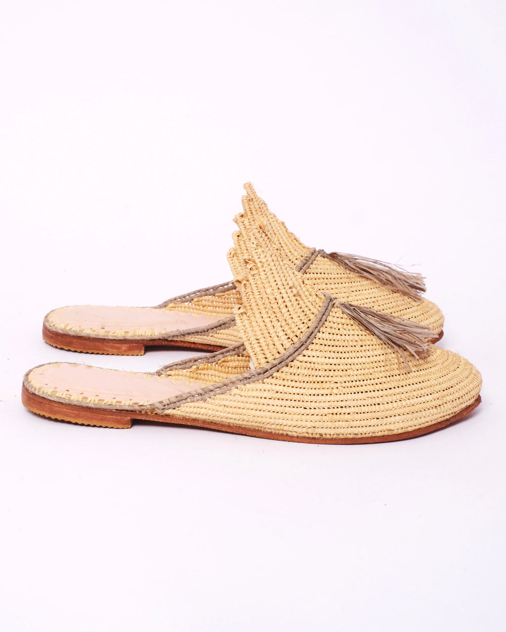 Women's Raffia Mule in Natural