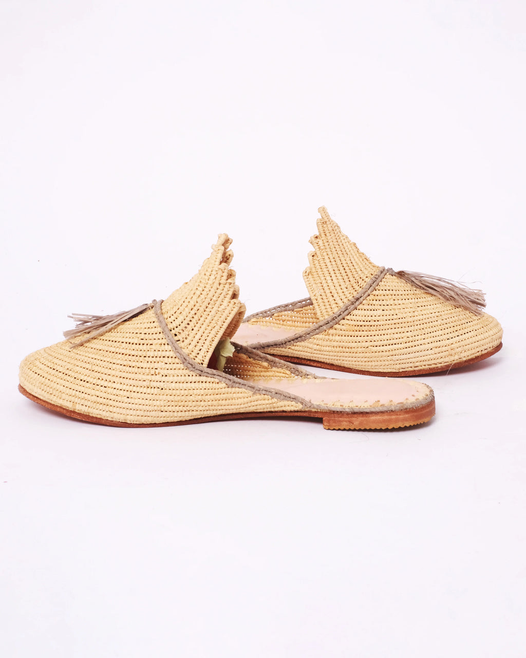 Women's Raffia Mule in Natural