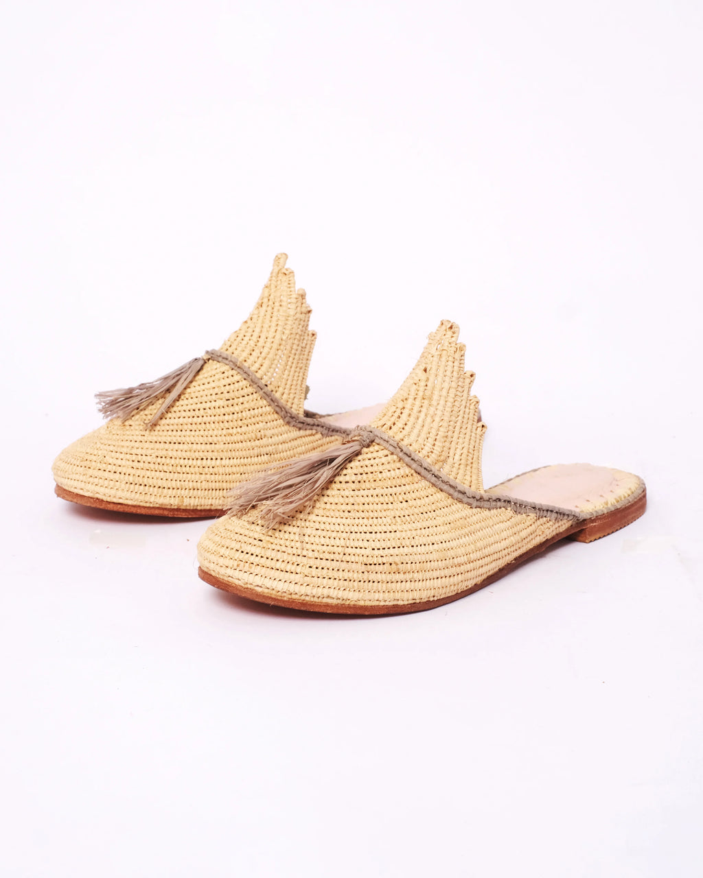 Women's Raffia Mule in Natural