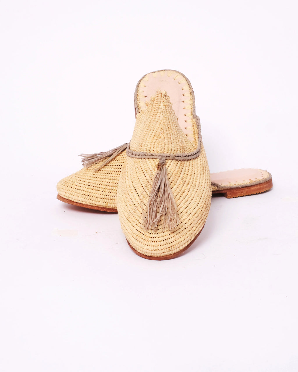 Women's Raffia Mule in Natural