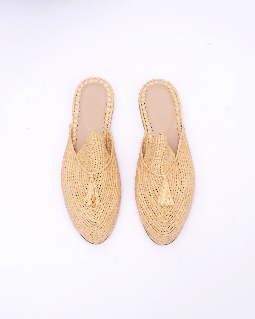 Women's Raffia Mule in Natural