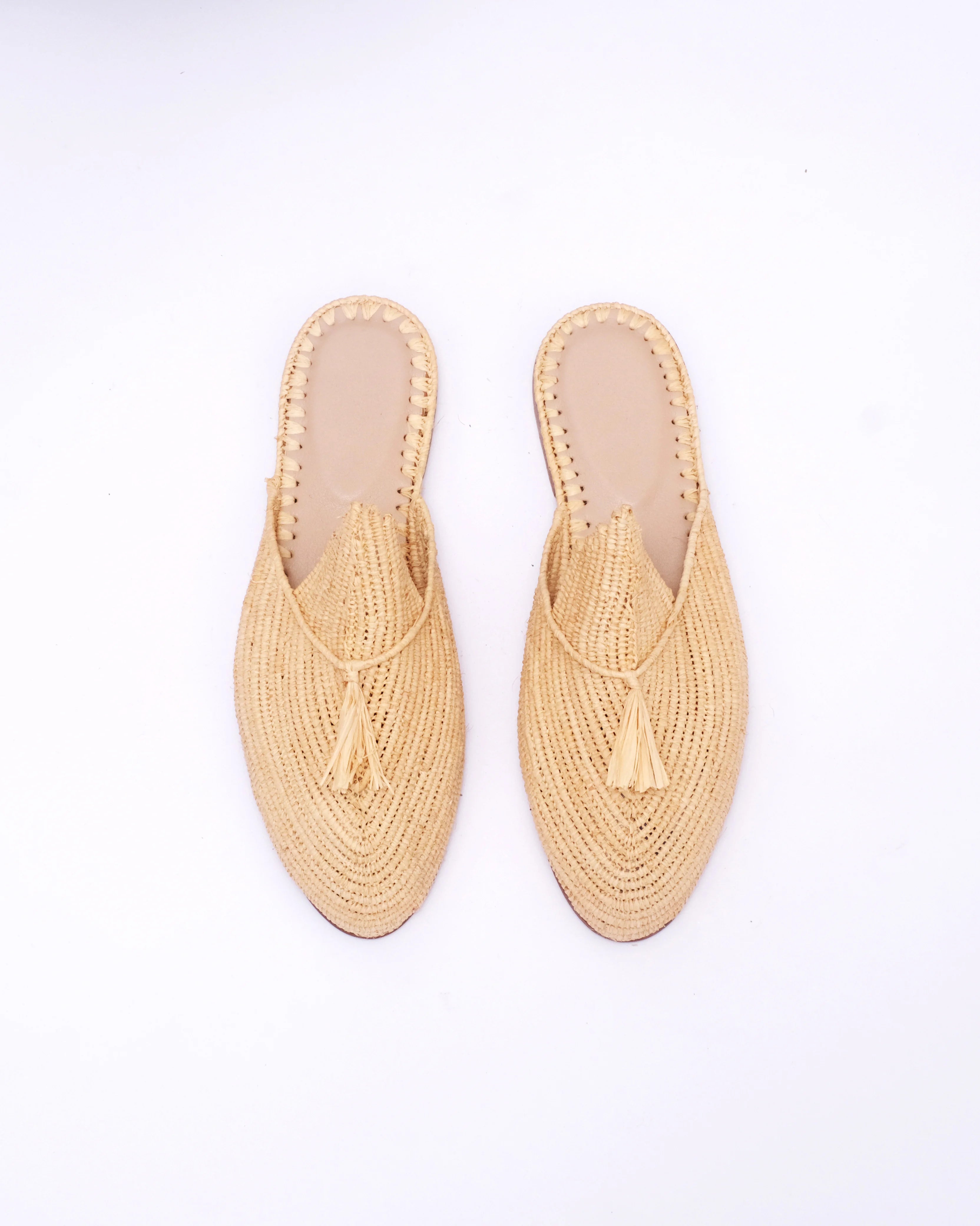 Women's Raffia Mule in Natural