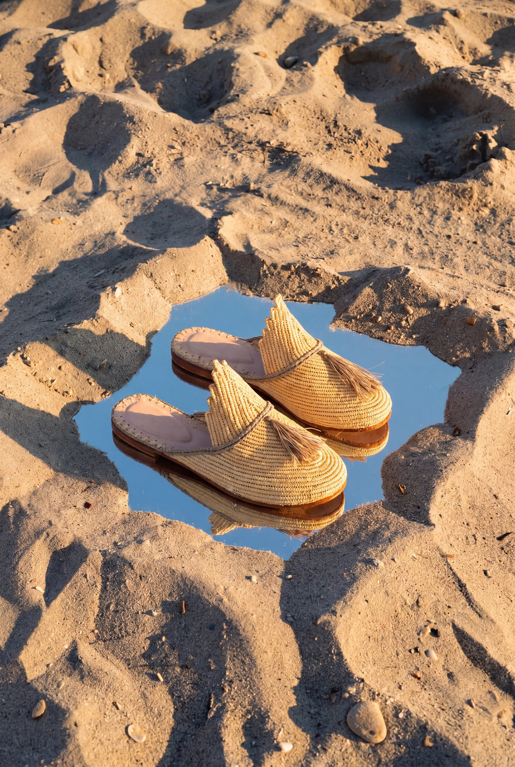 Women's Raffia Mule in Natural