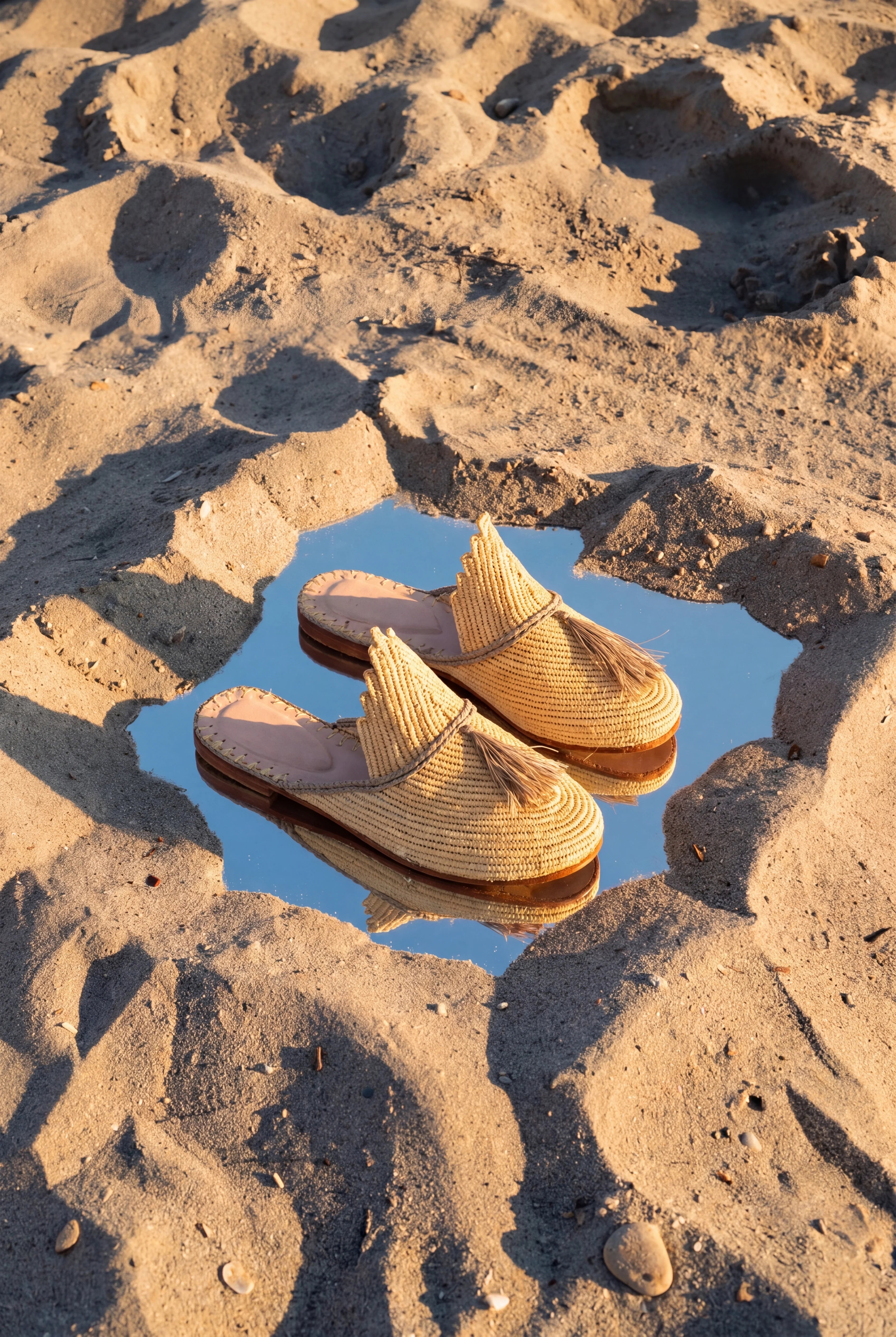Women's Raffia Mule in Natural